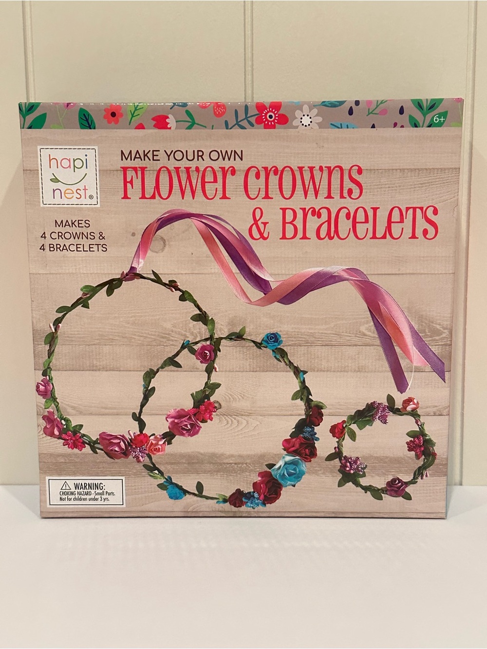 Hapinest Make Your Own Flower Crowns & Bracelets Kit New Unopened Craft Set